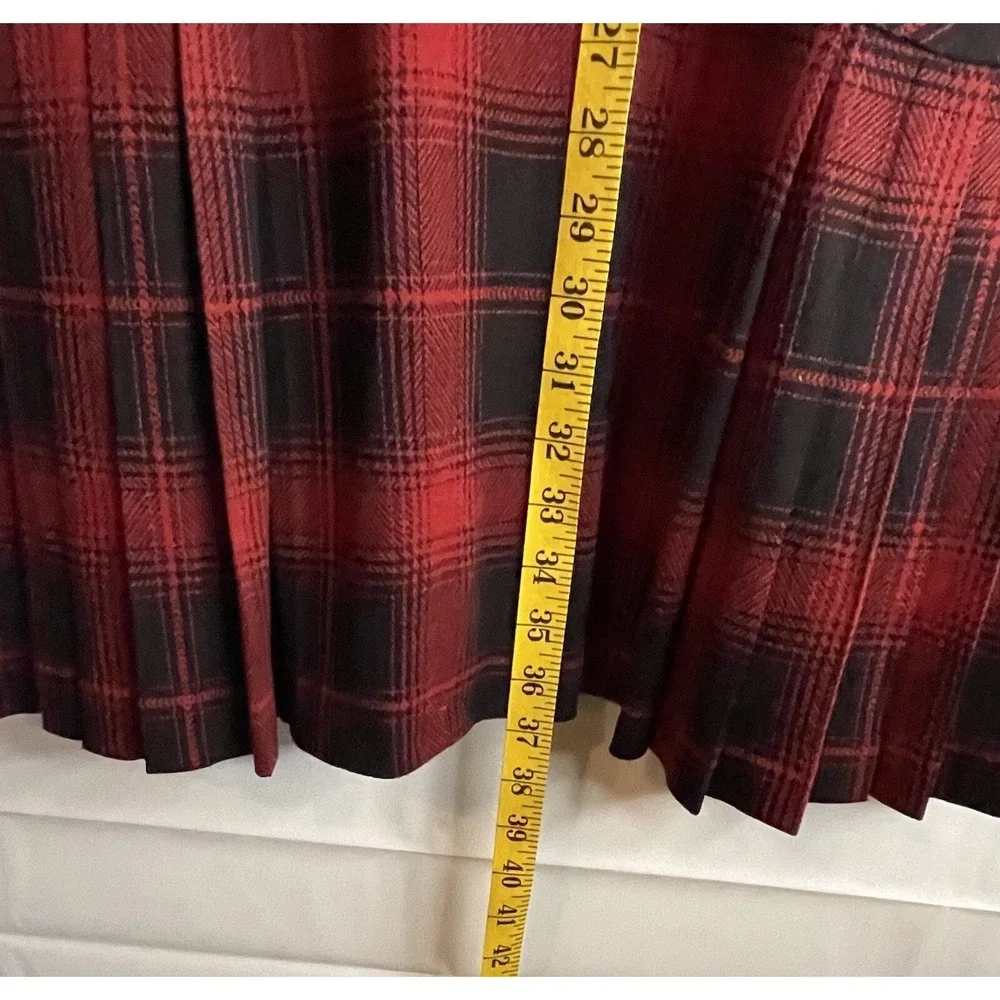Tahari‎ Red Plaid Dress Size 12